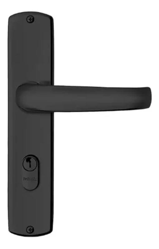 まさこ Fechadura Papaiz Mz820 Externa 40mm Espelho Preto Fosco